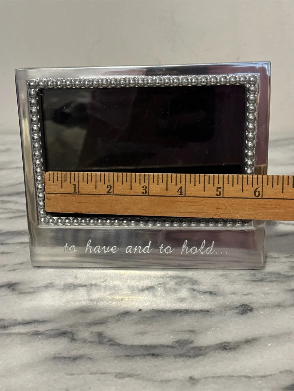 Mariposa “To Have and To Hold “ Silver Beaded Photo Frame 4x6”